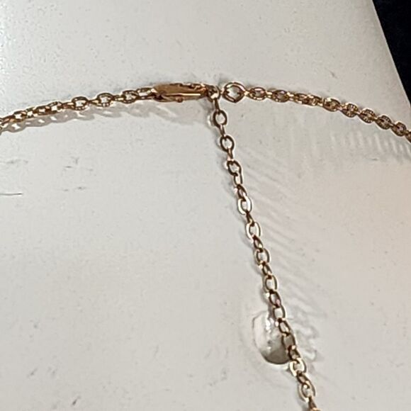 Aventurine Stone Faceted Teardrop Pendant Necklace - Picture 4 of 4